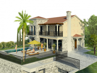Villa mit Meerblick in Becici